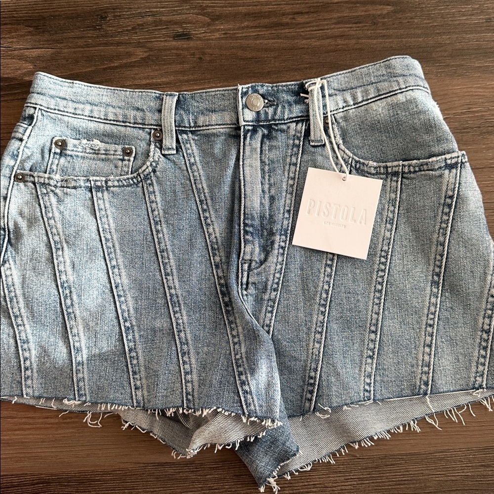 Pistola Winston High Rise Denim Shorts